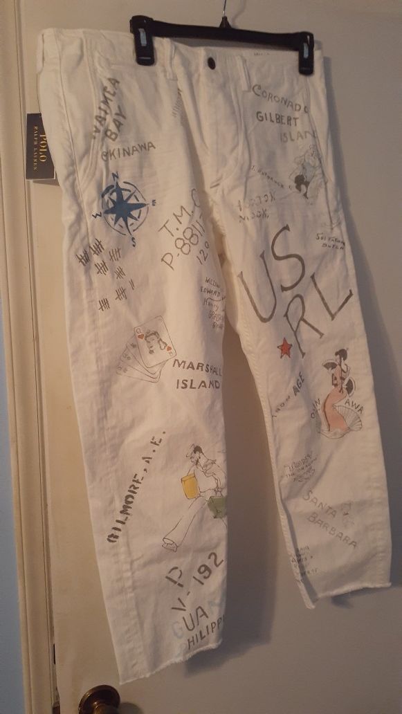 POLO RALPH LAUREN NEWPORT WHITE CHINO 34×30 NEW NEVER WORN