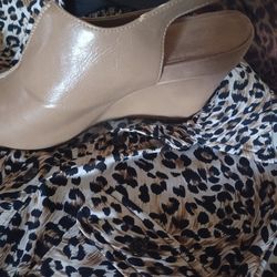 Leopard Large Dress & Shoes  SIZE 10