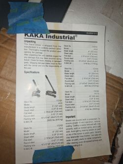 KAKA Industrial Hand Lever Plate Shear - Complete Kit with Manual & Handle