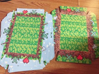 Minecraft Party Paper Food Trays