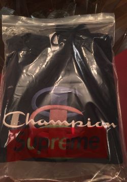 Supreme Champion Stacked C Hoodie size L