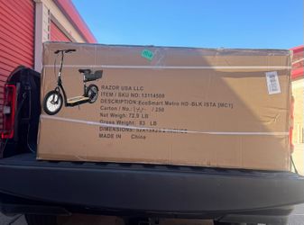 Razor EcoSmart Metro HD Seated Electric Scooter – Black, up to 15.5 mph, for Teen and Adult