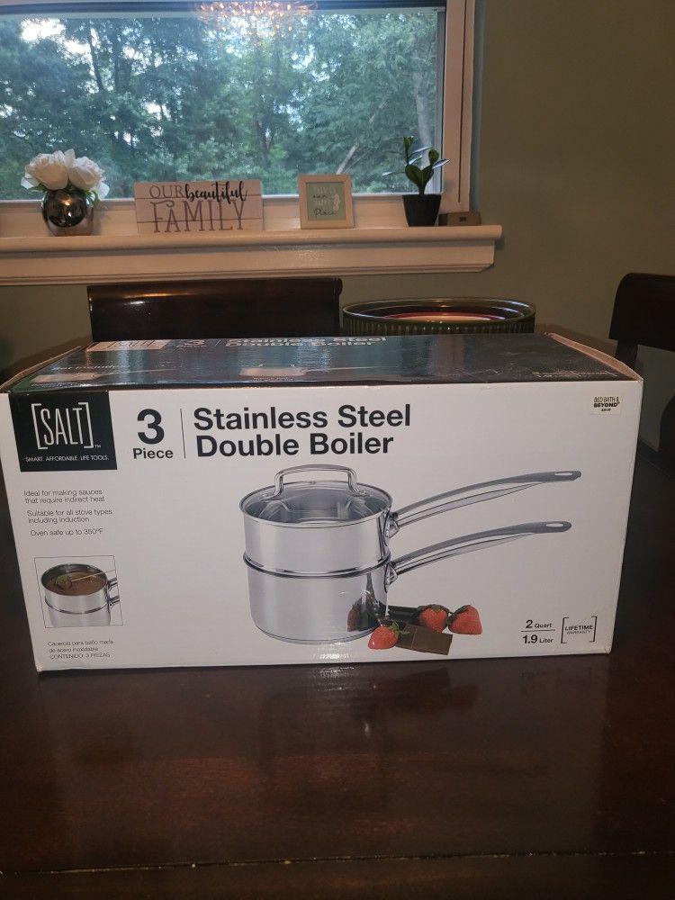 3 Piece Stainless Steel Double Boiler