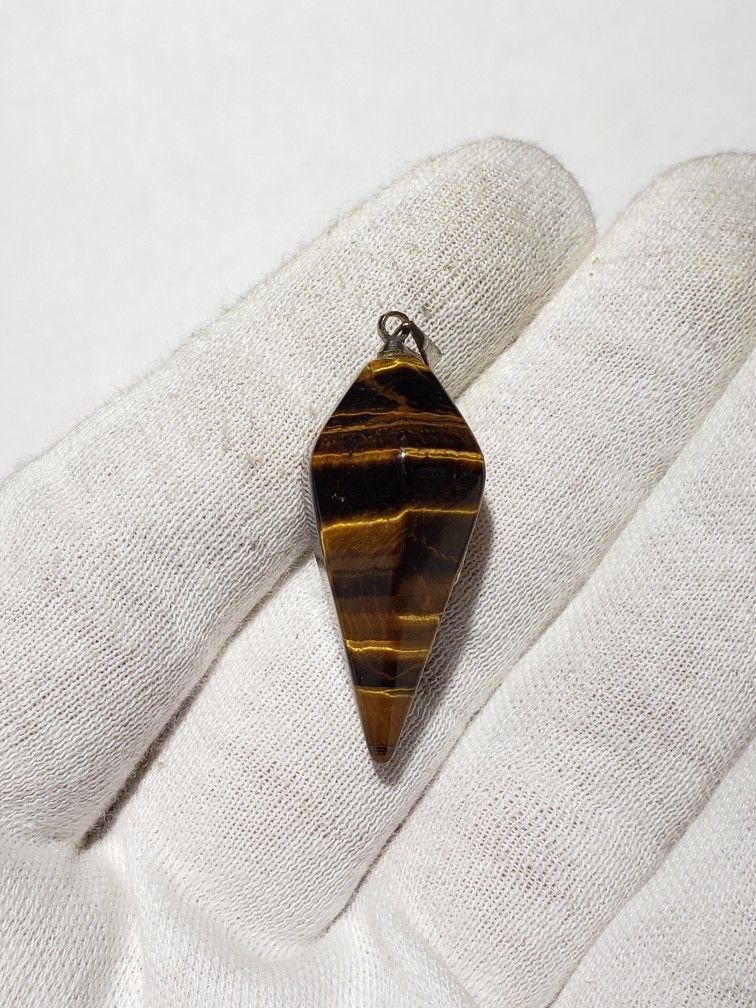 Vintage Silver Tiger Eye Stone Locket