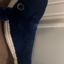 Big blue whale stuffed animal