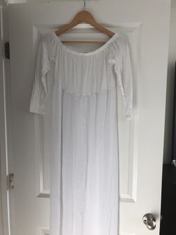 NEW Large Photo Maternity White a gown