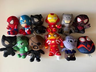 Marvel & Batman Super Hero TY Beanie Baby Plushy Collection