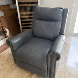 Blue/Gray Recliner