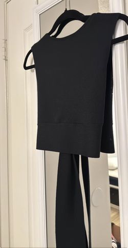 Black tie-back crop top XSmall Size