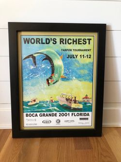 Fishing Art- Vintage Boca Grande, Florida art 2001