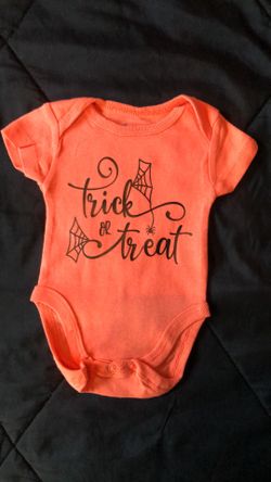 0-3 month trick or treat onesie