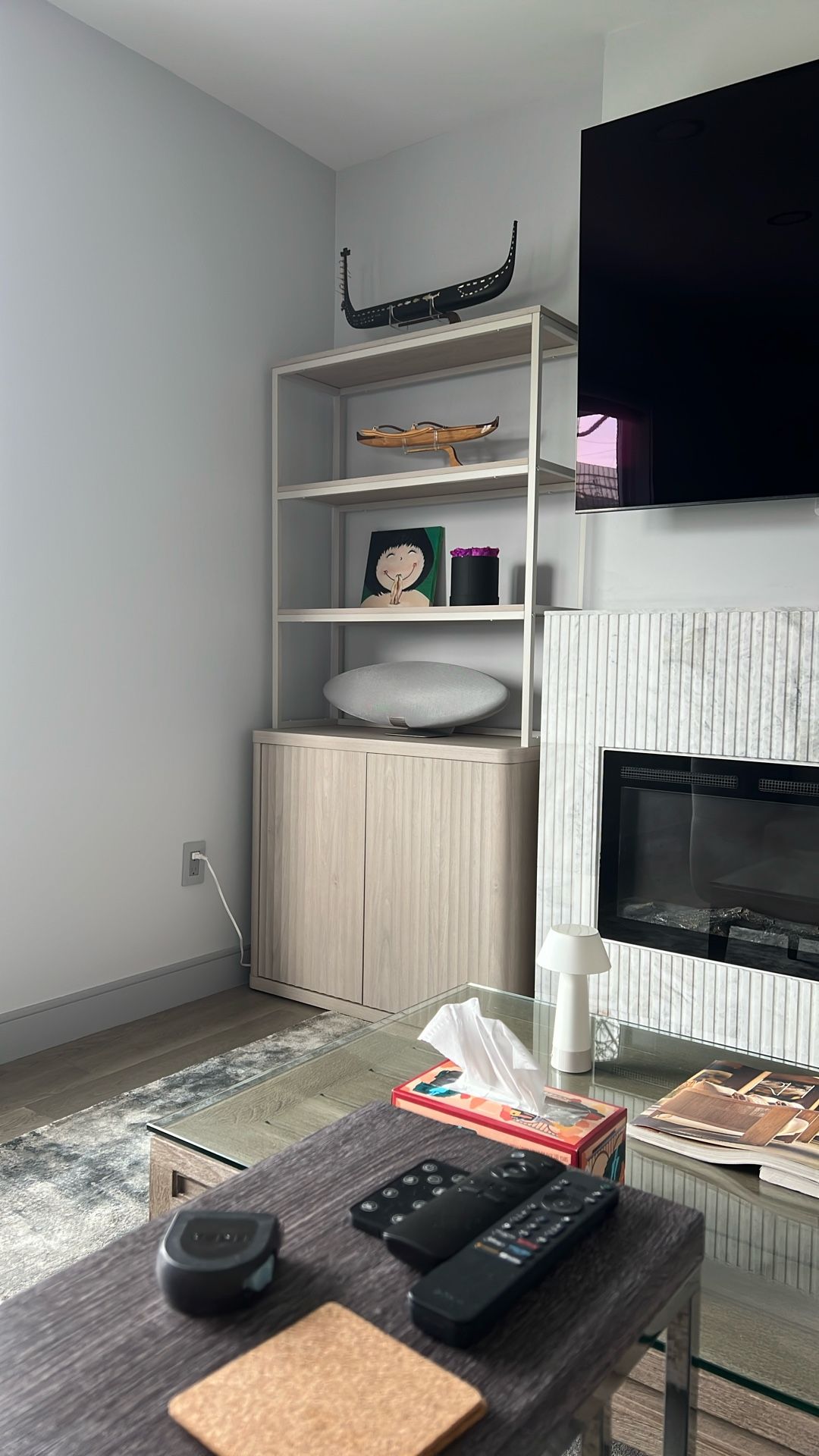 3 Shelf Cabinet Fluted Doors