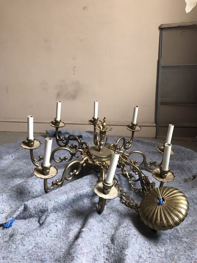 Williamsburg Governor’s Palace Brass Chandelier by Virginia Metalcrafters