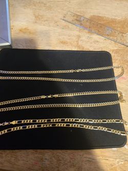 23 in 14k plated gold chains