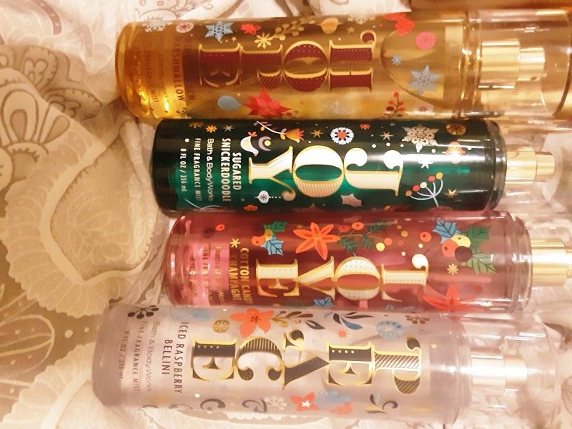 Brand New BATH And Body Christmas Body Sprays