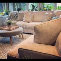 Modular Pewter Deep Seating Cozy Big Size Sectional Couch With Pillows🎊 New Brand 💯