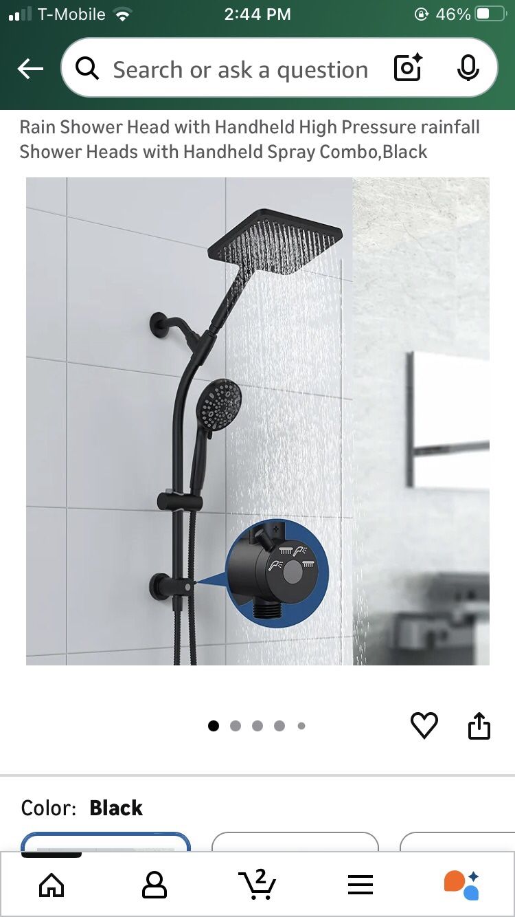 Rainfall Double Shower Head 