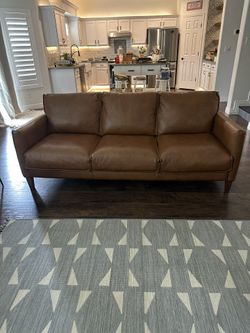 Italian All Leather Sofa Set - OBO