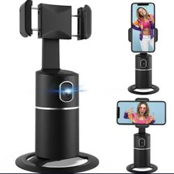 Auto Face Tracking Tripod 360° Rotation, No App, Face Tracking Selfie Stick Phone Camear Mount Holder for Live Vlog Streaming Video YouTube TIK Tok
