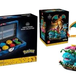LEGO Venusaur, Charizard, and Blastoise (72153) + Kanto Badges (40892)