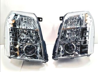 Headlights For 2007-2014 Cadillac Escalade ESV Full Chrome