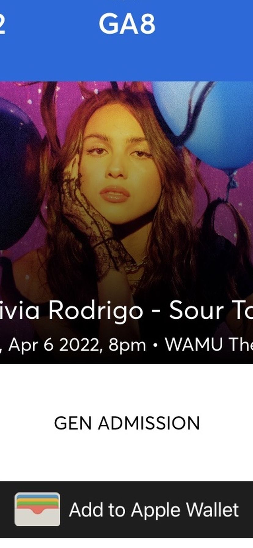 Olivia Rodrigo Tickets SOUR tour