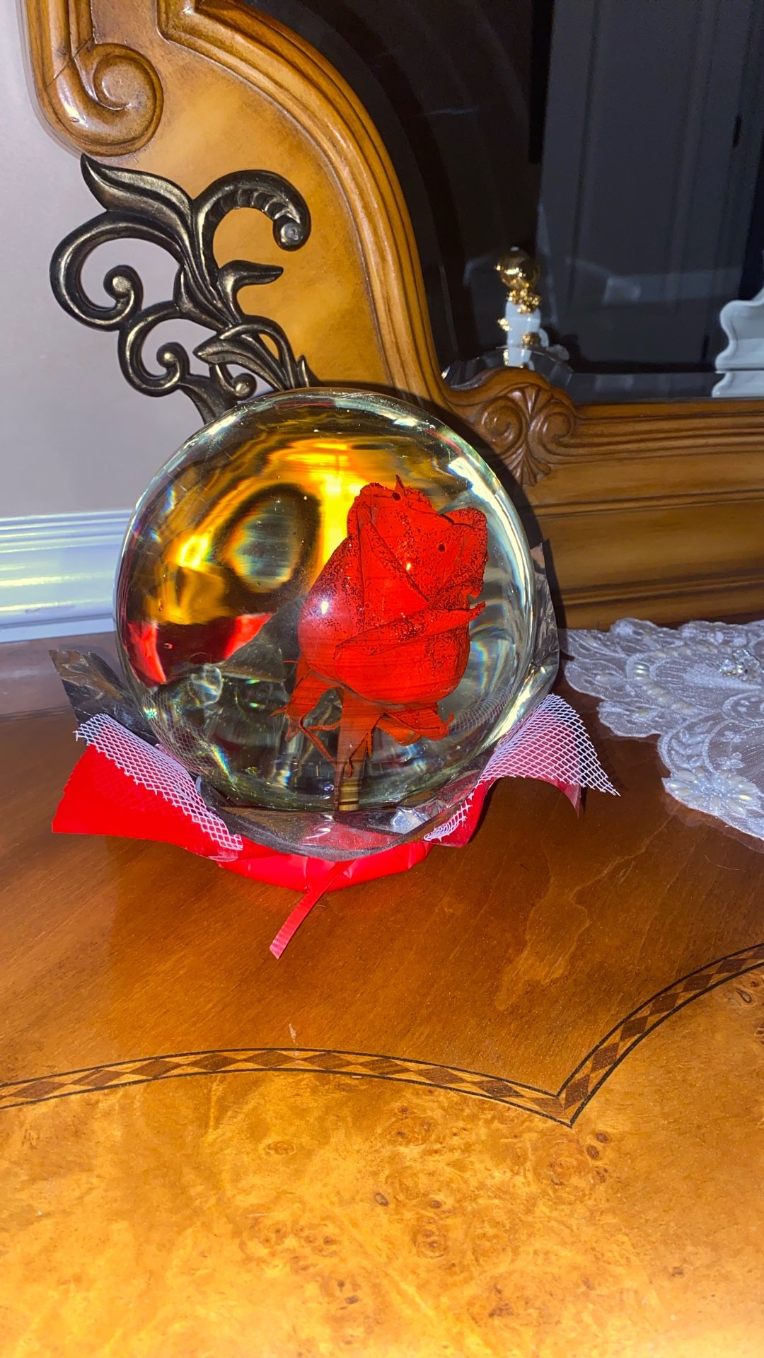 Rose In Globe