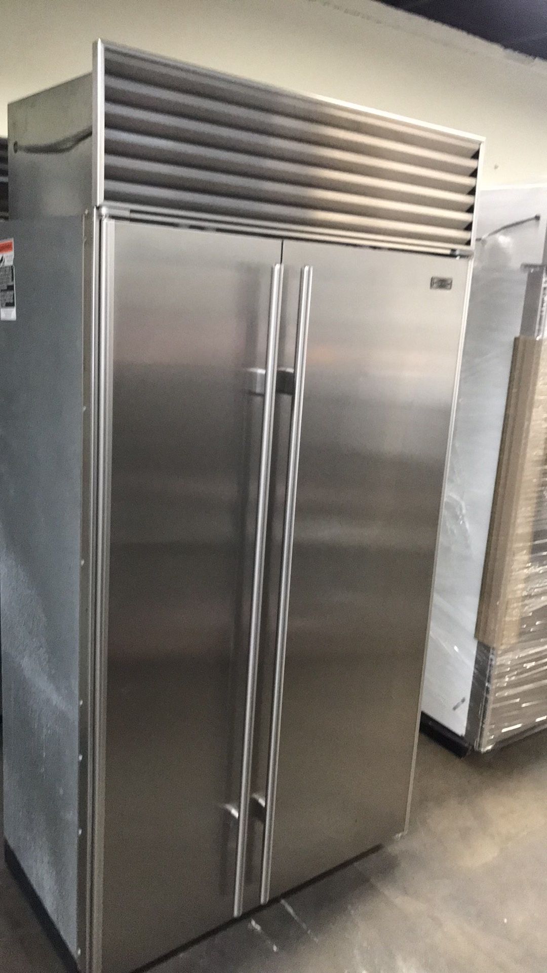Sub Zero 42”Wide Stainless Steel Side By Side Built In Refrigerator 