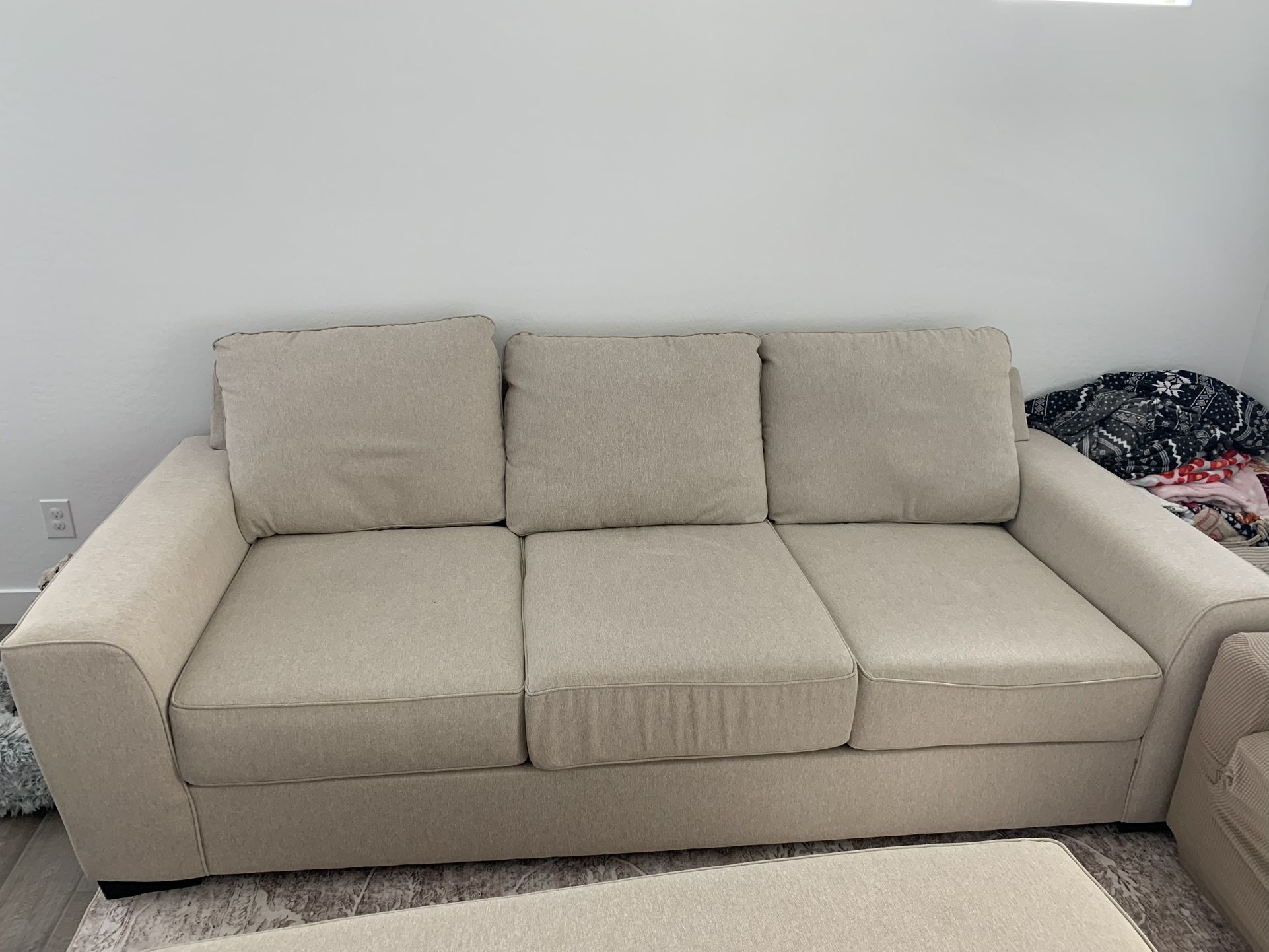 Couch, love seat, and ottoman