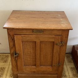 Vintage White Clad Registered wooden floor cabinet