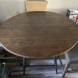 Wood/Metal Dining Table 