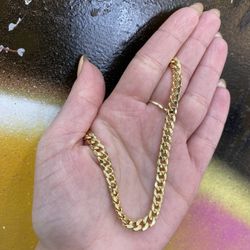 10k SEMI SOLID CUBAN BRACELET 