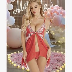 Lingerie Babydoll Front Closure Mesh Lace Chemise