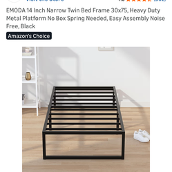 Narrow twin bed frame