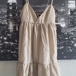 Melliflo Women's Linen Beige Sundress - Amazon