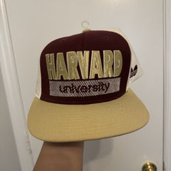 Vintage Adidas HARVARD University CRIMSON Snapback Trifoil Cap