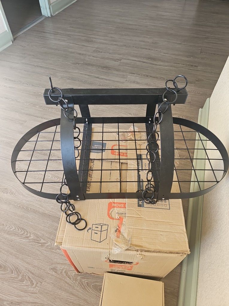 Kitchen Ceiling Pot And Lid Hanger