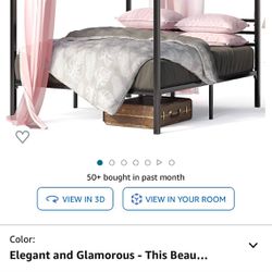 Full Size Metal Canopy bed