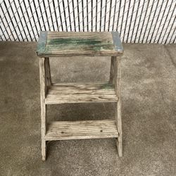 Vintage Wood Step Stool 