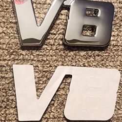 New Chrome Silver Badge Emblem Adhesive Back SHIPPING AVAILABLE 