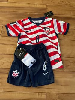 New! USMNT 2026 Stadium Home Kids Jersey/Kit, M 22 (7-8 Year Old), McKennie #8, World Cup, USA