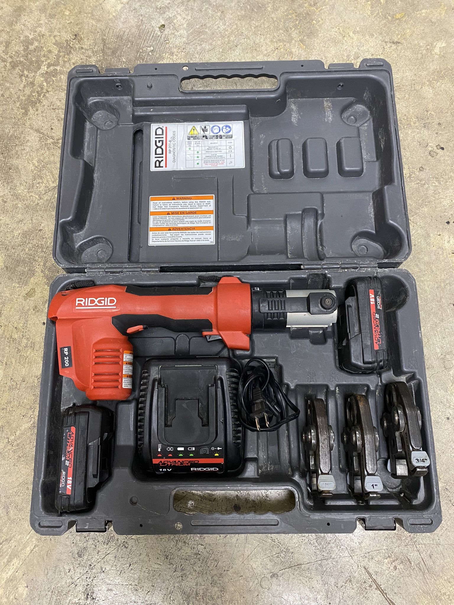 RP 200 RP200 Ridgid Compact Propress 1/2”-1” Tool Kit