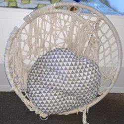 Beige Used Swing Chair 