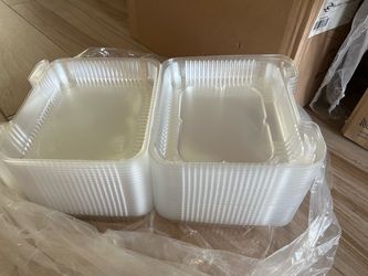 Clear Plastic Hinged Clamshell Food Containers Bulk Lot