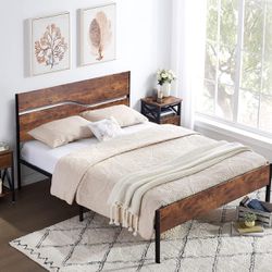New Wood Bed Frame (queen)  