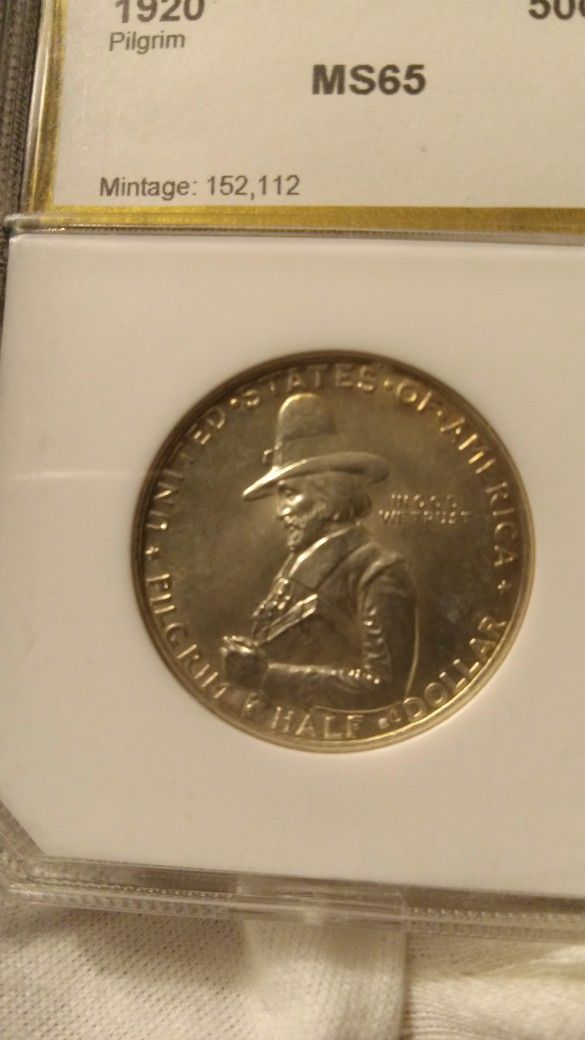 1920-P Pilgrim Tercentenary Half Dollar PCI MS 65 