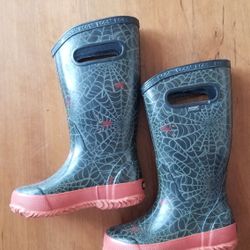 BOGS Rubber Boots Spiders Kids 11 $25