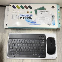 10 Inch Wireless Keyboard And Mouse Keyboard For IPad Air Pro/Tablet For Android, IOS, Windows