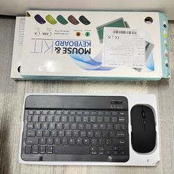 10 Inch Wireless Keyboard And Mouse Keyboard For IPad Air Pro/Tablet For Android, IOS, Windows