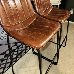 2 Leatherette Bar Chairs